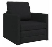 “Winter Sale""TOP Fauteuil/Chaise-Sofa Noir - Canapé-lit avec coussin Noir 74x77x81cm tissu PRO70413