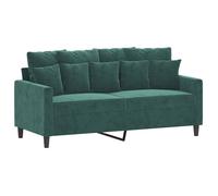 “Winter Sale""TOP Fauteuil/Chaise-Sofa Vert - Canapé à 2 places Vert foncé 140cm Velours PRO46487