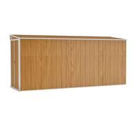 “Winter Sale""TOP Garage pour robot tondeuse Brun - Abri de jardin mural marron 118x382x178cm Acier galvanisé PRO34619
