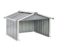 “Winter Sale""TOP Garage pour robot tondeuse Gris - Abri pour robot de jardin 92x97x63cm Acier galvanisé Gris PRO77785