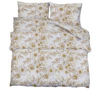 “Winter Sale""TOP Housse de couette Blanc - Ensemble de housse de couette blanc et marron 220x240cm Coton PRO52197