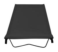 “Winter Sale""TOP Lits de camping Noir - Lit de camping 180x60x19cm Tissu Oxford et acier Noir PRO74672