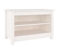 “Winter Sale""TOP Meuble à chaussures Blanc - Banc à chaussures Blanc 70x38x45,5cm - bois de pin massif PRO90480