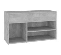 “Winter Sale""TOP Meuble à chaussures Gris - Banc à chaussures Gris béton 80x30x45cm - bois d'ingénierie PRO31780
