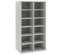 “Winter Sale""TOP Meuble à chaussures Gris - Étagère à chaussures Gris béton 54x34x100,5cm - bois ingénierie PRO46978