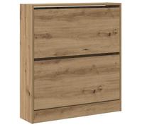 “Winter Sale""TOP Meuble à chaussures Marron - Armoire à chaussures avec stockage Chêne fumé 80x21x87.5cm PRO81080