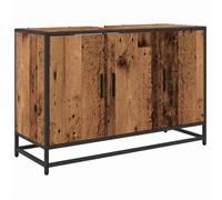 “Winter Sale""TOP Meuble de lavabo de salle de bain Marron - Meuble de Lavabo de Salle de Bain Bois ancien 90x33x60cm PRO33413