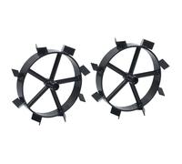 “Winter Sale""TOP Motoculteurs/rotoculteurs Noir - Roues métalliques pour cultivateur à essence 6,5 ch 2 pcs PRO27260