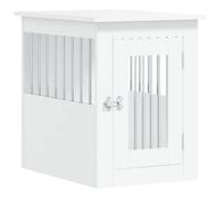 “Winter Sale""TOP niche pour chien polyvalente jouerr Blanc - Meuble de cage pour chiens blanc 45x62x59cm - bois d'ingénierie PRO8339