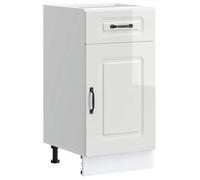 “Winter Sale""TOP Placard suisine Blanc - Armoire de cuisine Kalmar blanc brillant bois ingénierie PRO29387
