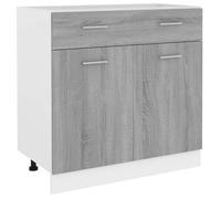 “Winter Sale""TOP Placard suisine Gris - Armoire de plancher à tiroir ""Lyon"" Sonoma gris 80x46x81,5cm PRO22459