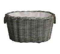“Winter Sale""TOP Portant de bois de chauffage Gris - Panier à bois de chauffage avec poignées 59x42x28cm Gris Saule PRO85143