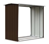 “Winter Sale""TOP Portant de bois de chauffage Marron - Abri de stockage de bois Acier galvanisé 172x91x154cm Marron PRO52712