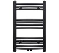 “Winter Sale""TOP Radiateurs Noir - Sèche-serviettes eau chaude à rails incurvés noir 500x764 mm PRO67862