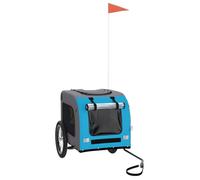 “Winter Sale""TOP Remorque de vélo pour animaux de compagnie Bleu - Remorque de vélo pour animaux de compagnie bleu et gris PRO37895