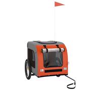 “Winter Sale""TOP Remorque de vélo pour animaux de compagnie Orange - Remorque de vélo pour animaux de compagnie orange et gris