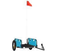 “Winter Sale""TOP Remorques de vélo Bleu - Remorque de vélo bleu tissu oxford et fer PRO29469