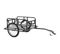 “Winter Sale""TOP Remorques de vélo Noir - Remorque de vélo 130x73x48,5cm acier noir PRO43495