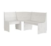 “Winter Sale""TOP siège d'appoint Blanc - Banc d'angle REINE 151cm blanc bois de pin solide PRO98075