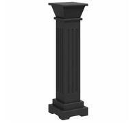 “Winter Sale""TOP Support à fleurs Noir - Support pilier classique carré pour plantes Noir 17x17x66cm MDF PRO48532