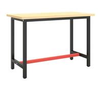 “Winter Sale""TOP Support de table Noir - Cadre de banc de travail Noir et rouge mat 110x50x79cm Métal PRO75543