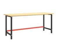 “Winter Sale""TOP Support de table Noir - Cadre de banc de travail Noir et rouge mat 180x57x79cm Métal PRO44804
