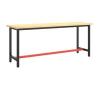 “Winter Sale""TOP Support de table Noir - Cadre de banc de travail Noir et rouge mat 190x50x79cm Métal PRO21782