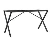 “Winter Sale""TOP Support de table Noir - Pieds de table à manger cadre enx140x60x73cm acier PRO85881