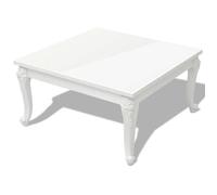 “Winter Sale""TOP Table à café Blanche - Table basse 80x80x42cm Blanche brillant PRO35700