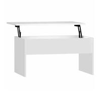 “Winter Sale""TOP Table à café Blanche - Table basse Blanche 80x50,5x41,5cm - bois d'ingénierie PRO74081