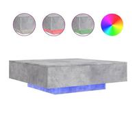“Winter Sale""TOP Table à café Gris - Table basse avec lumières LED gris béton 100x100x31cm PRO72434
