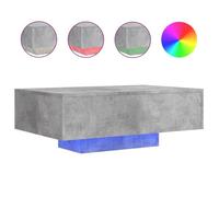 “Winter Sale""TOP Table à café Gris - Table basse avec lumières LED gris béton 85x55x31cm PRO55234