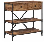 “Winter Sale""TOP Table à café Marron - Table console avec tiroir avec étagère Autre Marron bois PRO63460