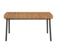 “Winter Sale""TOP Table de jardin Brun - Table de jardin 150x90x72cm - bois d'acacia solide et acier PRO35983