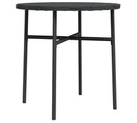 “Winter Sale""TOP Table de jardin Noir - Table à thé Noir 45cm Résine tressée PRO32471
