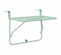 “Winter Sale""TOP Table de jardin Vert - Table Suspendue de Balcon Vert menthe 60x39x65cm Acier PRO25088