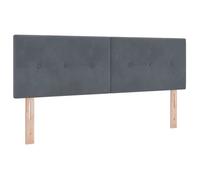 “Winter Sale""TOP Tête de lit Gris - Tête de lit avec tête de lit Gris foncé 144cm Velours PRO67658