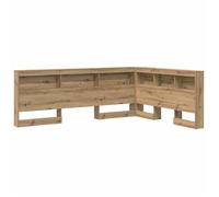 “Winter Sale""TOP Tête de lit Marron - Tête de lit de rangement avec étagère Chêne artisanal 140cm PRO64594