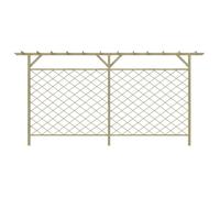 “Winter Sale""TOP Treillage Vert - Clôture à lattes de jardin avec pergola Bois PRO92839