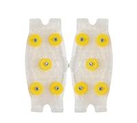 Winter Shoe Grips - Ice Cleats for Walking | Transparent Rubber with Steel Studs, Anti-Slip Traction Spikes, Compact Pair for Snow Roads, Slushy Paths, Outdoor Footwear Protection