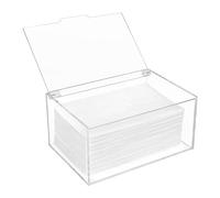 Winter Shore Boite de Rangement en Acrylique Transparent pour Buanderie | Boîte Plastique avec Couvercle pour Pinces à Linge, Capsules de Lessive, Lingettes Anti Décoloration, Capacité 1,8 L