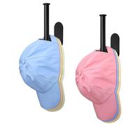 Winter Shore Porte Casquette Mural [Lot de 2] - Rangement Casquette Adhésif en Acier Inoxydable - Range Casquette pour Chambre, Placard, Dressing ou Vestiaire - Finition Noire Matte