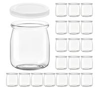 Winter Shore Pot Yaourt en Verre avec Couvercle, 200 ml (Lot de 20)