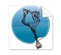 Winter Sport Female Figure Skating Retro Illustration Lunettes Chiffon Chiffon de Nettoyage Nettoyant pour Écran de Téléphone 5 Pcs