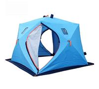 Winter Tent Pop-up Portable Camping Warm Tent Outdoors 4 Persons Ice Fishing Shelter with Carry Bag and Detachable Windows for Outdoor Fishing