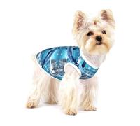 Winter The Dolphin Grand t-shirt extensible pour chien, doux, frais et sans manches à rayures, vêtements respirants pour chiot, chaton, chat de taille S