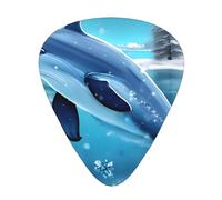 Winter the Dolphin Lot de 12 médiators antidérapants durables pour guitare électrique, guitare acoustique, ukulélé
