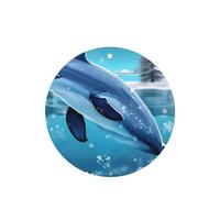 Winter the Dolphin Lot de 4 désodorisants de voiture - Longue durée - Parfumés à la lavande - Pour intérieur de véhicule - Impression double face - Décoration parfumée pour voiture, maison, armoires