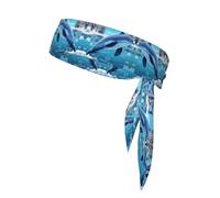 Winter The Dolphin Printed Sweat-Absorber Bandeau Unisexe Convient pour la Course à Pied Fitness et Sports de Plein Air