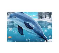 Winter the Dolphin Puzzle horizontal en bois 1000 pièces pour se détendre et améliorer les compétences et la concentration